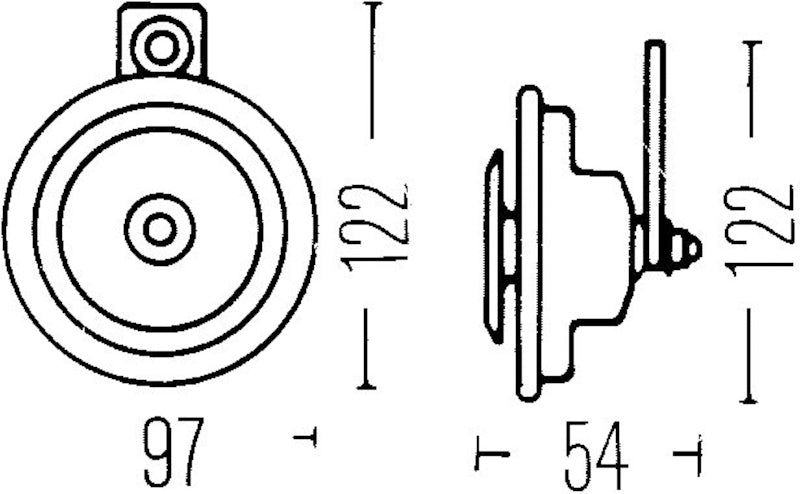 Hella Sharptone Horn Kit 12V 415/350Hz Yellow (3BB922000731 = H31000001) (Min Qty 360)